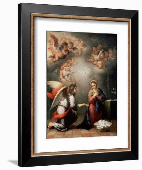 The Annunciation, 1660S-Bartolomé Esteban Murillo-Framed Giclee Print