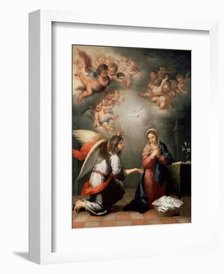 The Annunciation, 1660S-Bartolomé Esteban Murillo-Framed Giclee Print