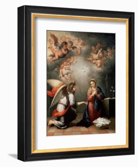 The Annunciation, 1660S-Bartolomé Esteban Murillo-Framed Giclee Print