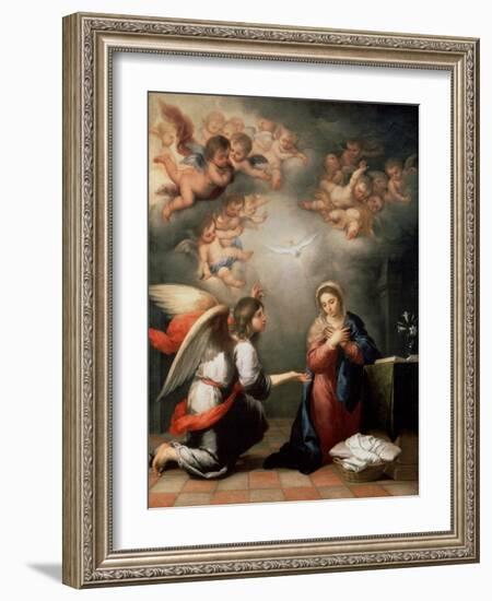 The Annunciation, 1660S-Bartolomé Esteban Murillo-Framed Giclee Print