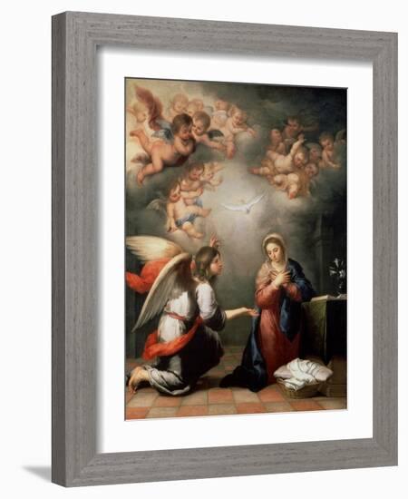 The Annunciation, 1660S-Bartolomé Esteban Murillo-Framed Giclee Print