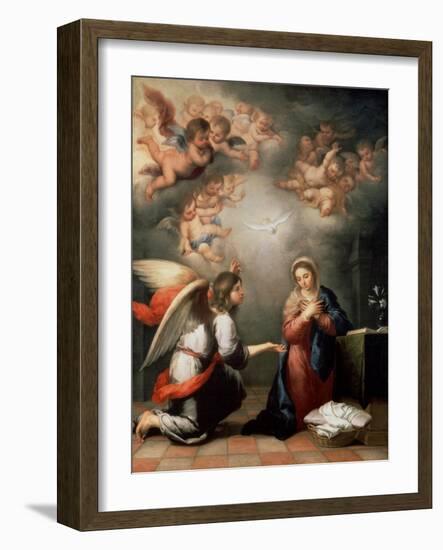 The Annunciation, 1660S-Bartolomé Esteban Murillo-Framed Giclee Print