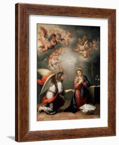 The Annunciation, 1660S-Bartolomé Esteban Murillo-Framed Giclee Print