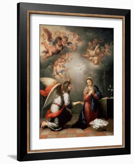 The Annunciation, 1660S-Bartolomé Esteban Murillo-Framed Giclee Print