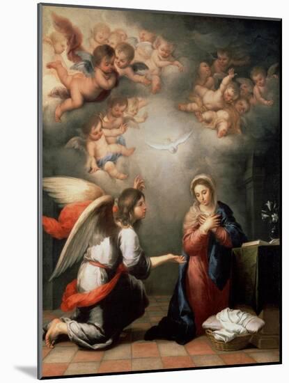 The Annunciation, 1660S-Bartolomé Esteban Murillo-Mounted Giclee Print