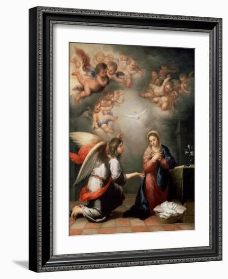 The Annunciation, 1660S-Bartolomé Esteban Murillo-Framed Giclee Print