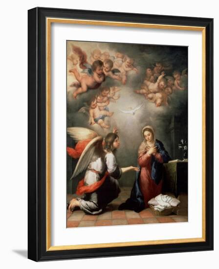 The Annunciation, 1660S-Bartolomé Esteban Murillo-Framed Giclee Print