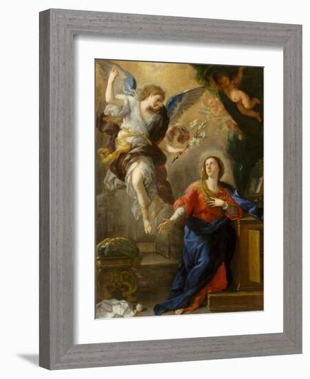 The Annunciation, 1672-Luca Giordano-Framed Giclee Print