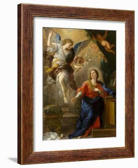 The Annunciation, 1672-Luca Giordano-Framed Giclee Print