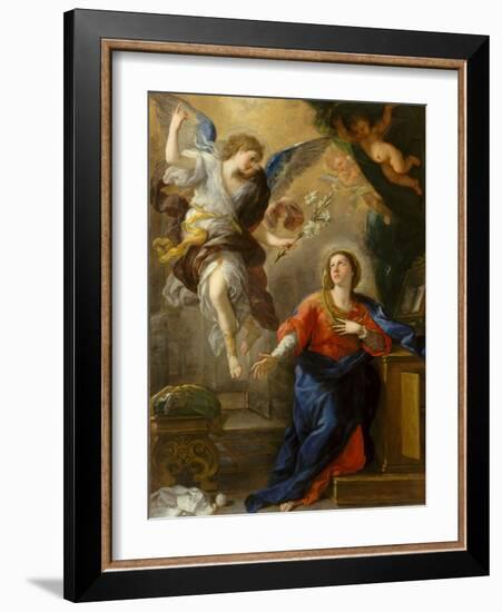 The Annunciation, 1672-Luca Giordano-Framed Giclee Print