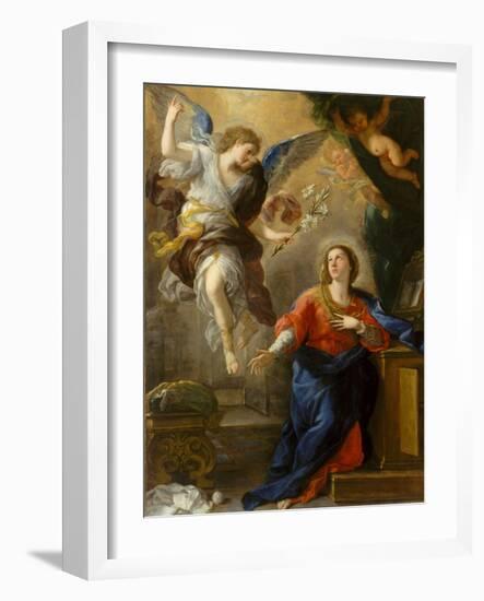 The Annunciation, 1672-Luca Giordano-Framed Giclee Print