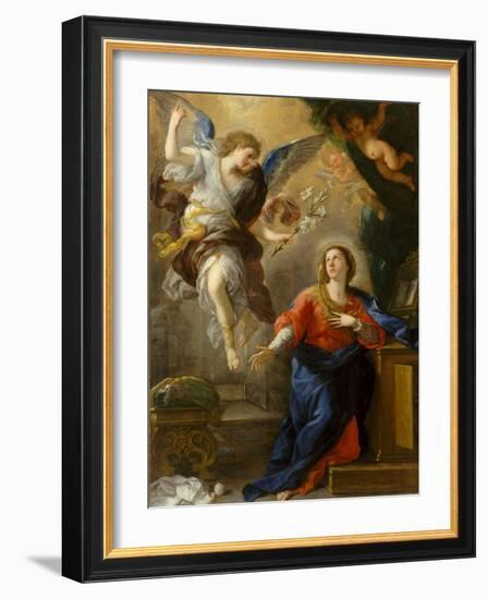 The Annunciation, 1672-Luca Giordano-Framed Giclee Print