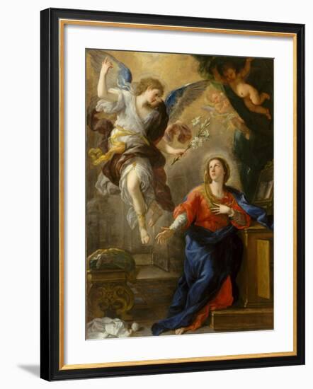 The Annunciation, 1672-Luca Giordano-Framed Giclee Print