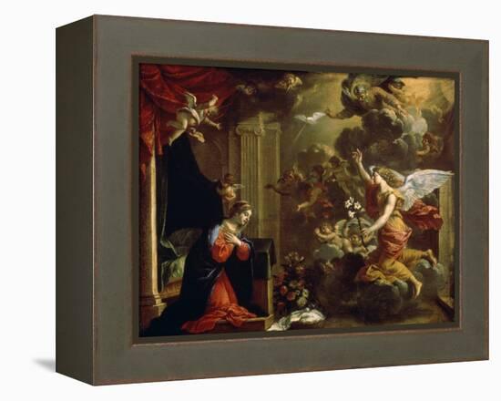 The Annunciation, 17th Century-Eustache Le Sueur-Framed Premier Image Canvas