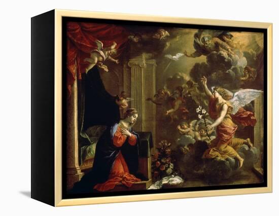 The Annunciation, 17th Century-Eustache Le Sueur-Framed Premier Image Canvas