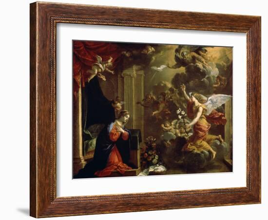 The Annunciation, 17th Century-Eustache Le Sueur-Framed Giclee Print