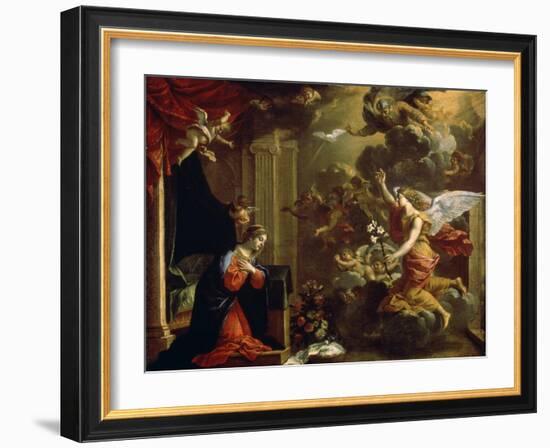 The Annunciation, 17th Century-Eustache Le Sueur-Framed Giclee Print