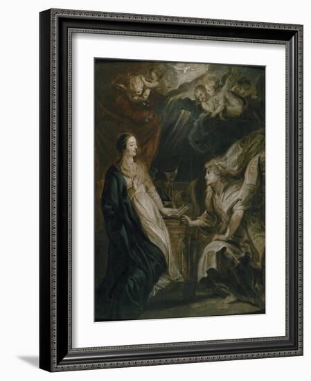 The Annunciation, 17th Century-Peter Paul Rubens-Framed Giclee Print