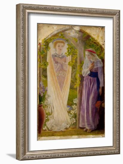 The Annunciation, 1858 (Oil on Canvas)-Arthur Hughes-Framed Giclee Print