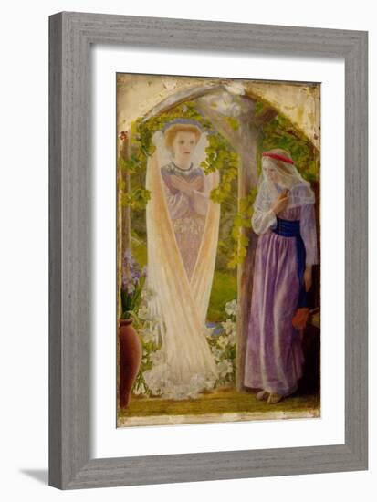 The Annunciation, 1858 (Oil on Canvas)-Arthur Hughes-Framed Giclee Print