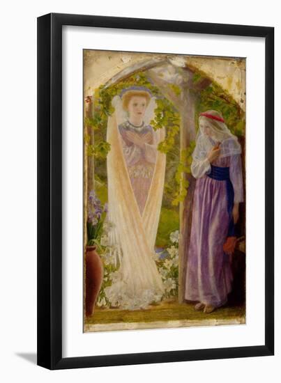 The Annunciation, 1858 (Oil on Canvas)-Arthur Hughes-Framed Giclee Print