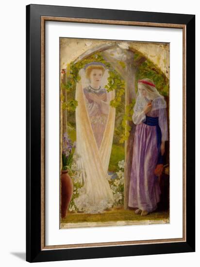 The Annunciation, 1858 (Oil on Canvas)-Arthur Hughes-Framed Giclee Print