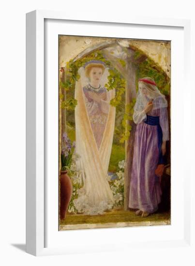 The Annunciation, 1858 (Oil on Canvas)-Arthur Hughes-Framed Giclee Print