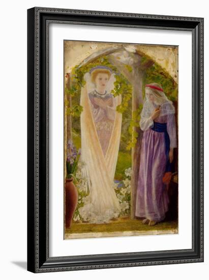 The Annunciation, 1858 (Oil on Canvas)-Arthur Hughes-Framed Giclee Print