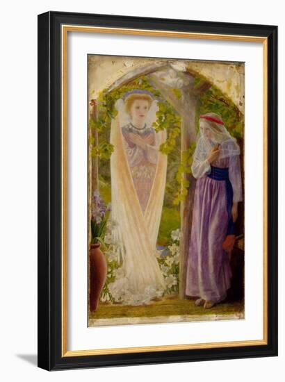 The Annunciation, 1858 (Oil on Canvas)-Arthur Hughes-Framed Giclee Print