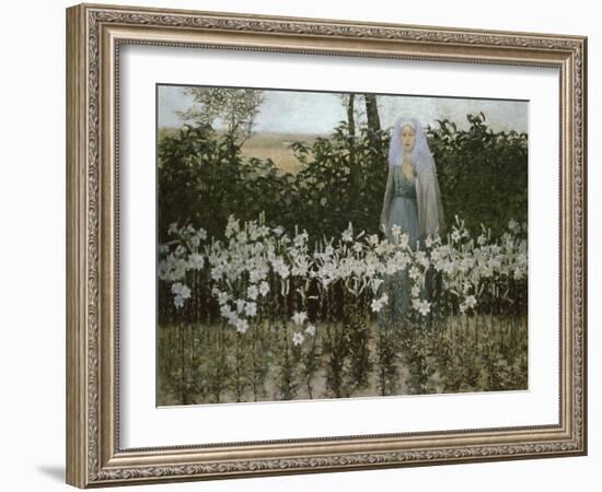 The Annunciation, 1887-George Hitchcock-Framed Giclee Print