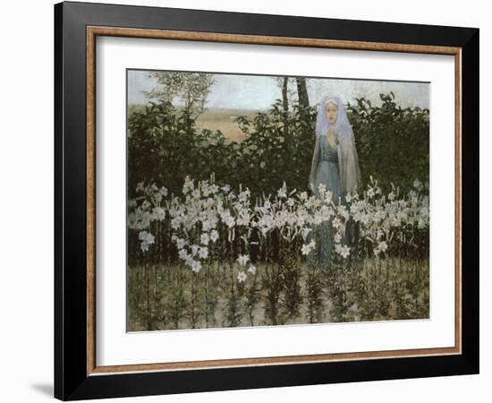 The Annunciation, 1887-George Hitchcock-Framed Giclee Print