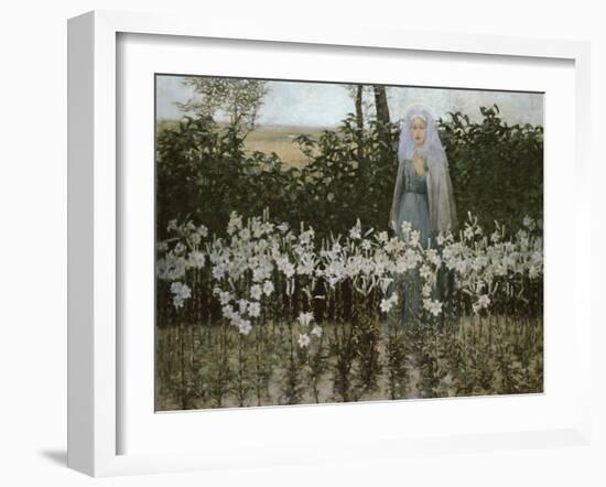 The Annunciation, 1887-George Hitchcock-Framed Giclee Print