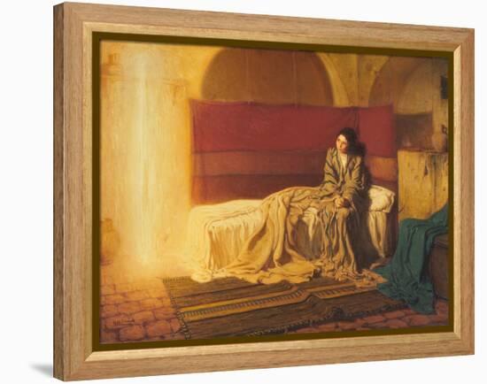 The Annunciation, 1898 (Oil on Canvas)-Henry Ossawa Tanner-Framed Premier Image Canvas