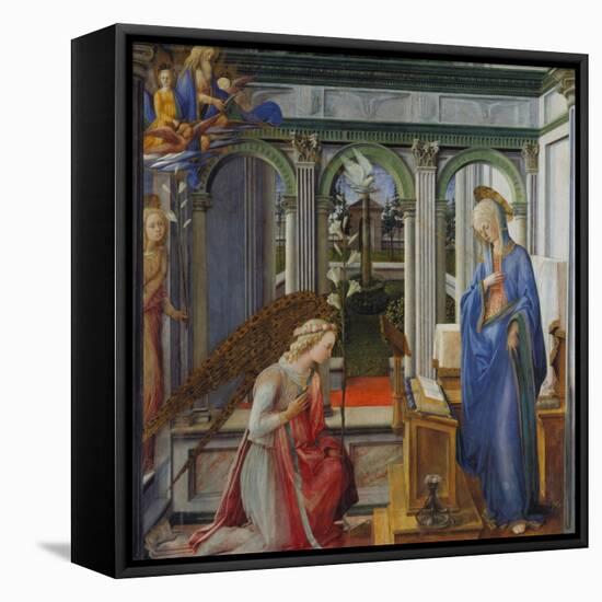 The Annunciation, about 1450-Fra Filippo Lippi-Framed Premier Image Canvas