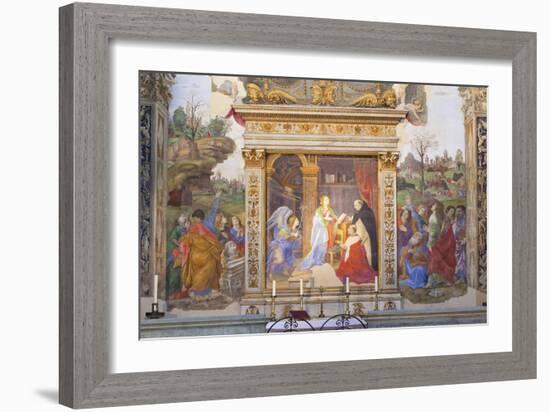 The Annunciation, Altarpiece of the Carafa Chapel, 1488-93-Filippino Lippi-Framed Giclee Print