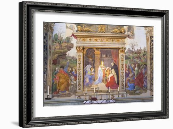 The Annunciation, Altarpiece of the Carafa Chapel, 1488-93-Filippino Lippi-Framed Giclee Print