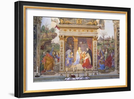 The Annunciation, Altarpiece of the Carafa Chapel, 1488-93-Filippino Lippi-Framed Giclee Print