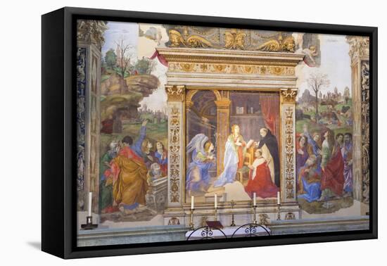 The Annunciation, Altarpiece of the Carafa Chapel, 1488-93-Filippino Lippi-Framed Premier Image Canvas