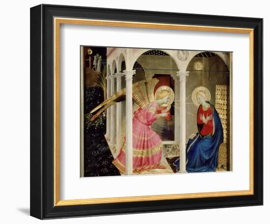 The Annunciation Altarpiece with Predella with Life and Death of Virgin Mary-Fra Angelico-Framed Premium Giclee Print