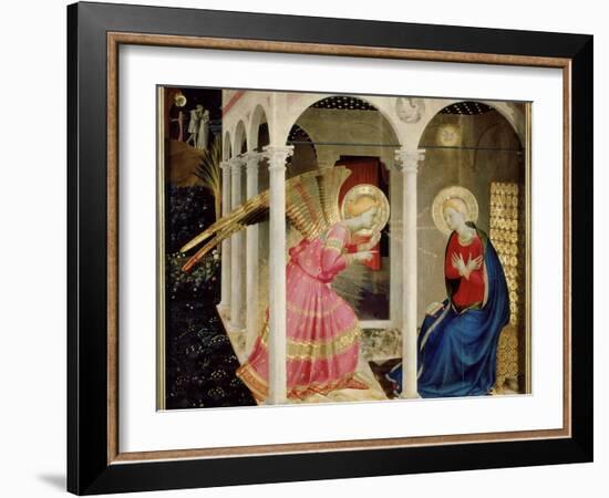 The Annunciation Altarpiece with Predella with Life and Death of Virgin Mary-Fra Angelico-Framed Giclee Print