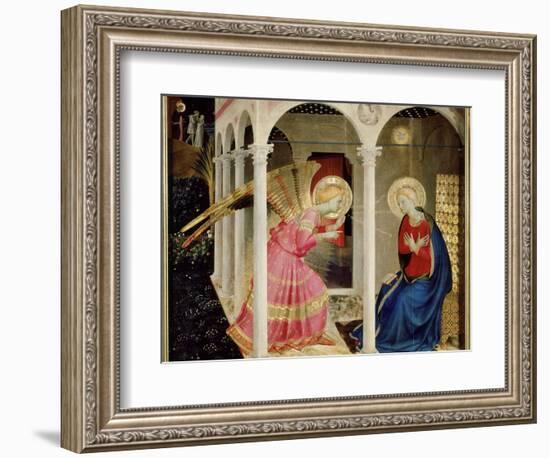 The Annunciation Altarpiece with Predella with Life and Death of Virgin Mary-Fra Angelico-Framed Giclee Print