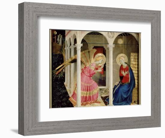 The Annunciation Altarpiece with Predella with Life and Death of Virgin Mary-Fra Angelico-Framed Giclee Print