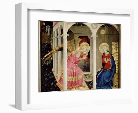 The Annunciation Altarpiece with Predella with Life and Death of Virgin Mary-Fra Angelico-Framed Giclee Print
