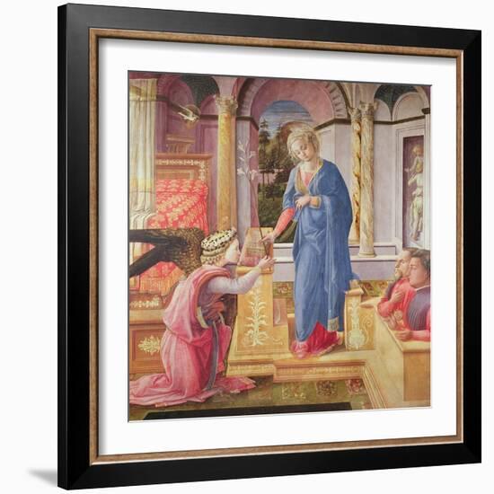 The Annunciation, C.1440-5 (Oil on Panel)-Fra Filippo Lippi-Framed Giclee Print