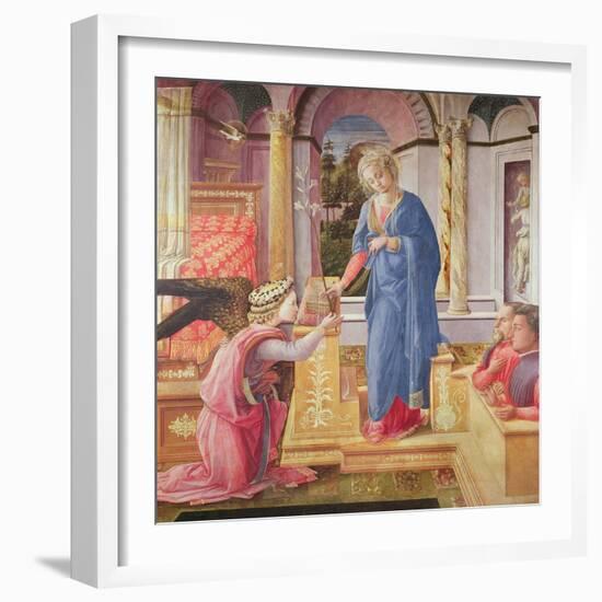 The Annunciation, C.1440-5 (Oil on Panel)-Fra Filippo Lippi-Framed Giclee Print