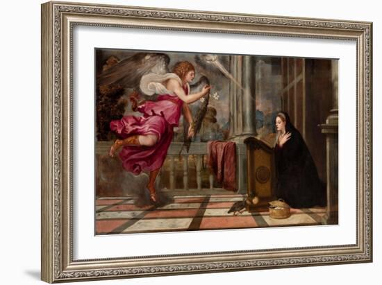 The Annunciation, c.1535-Titian (Tiziano Vecelli)-Framed Giclee Print