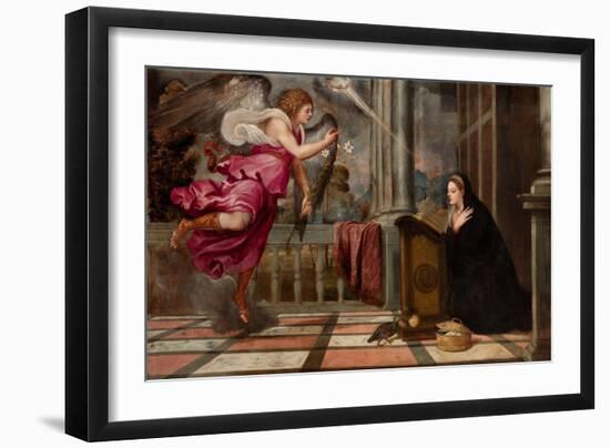 The Annunciation, c.1535-Titian (Tiziano Vecelli)-Framed Giclee Print