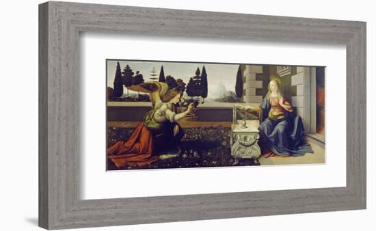 The Annunciation, ca. 1472-Leonardo Da Vinci-Framed Art Print