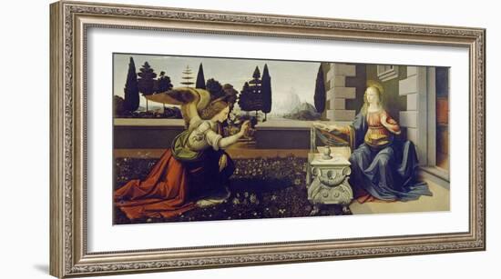 The Annunciation, ca. 1472-Leonardo Da Vinci-Framed Art Print