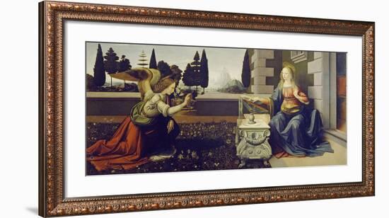 The Annunciation, ca. 1472-Leonardo Da Vinci-Framed Art Print